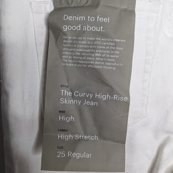 EVERLANE Curvy Authentic Stretch High-Rise Skinny Jean Black NEW Size 25 Regular - Picture 6 of 8